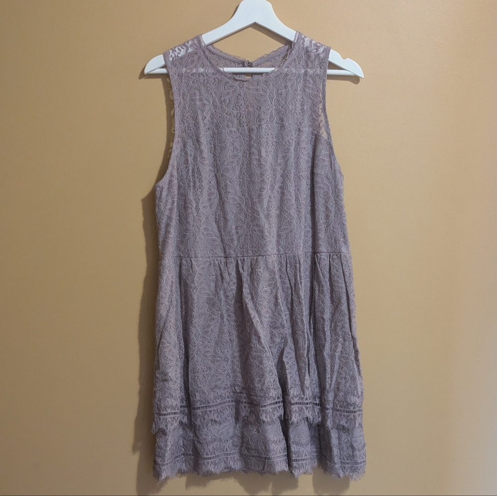Xhiliration Lavender Lace Dress